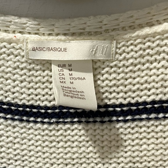 H&M STRIPED SWEATER – SIZE M - Picture 6 of 9